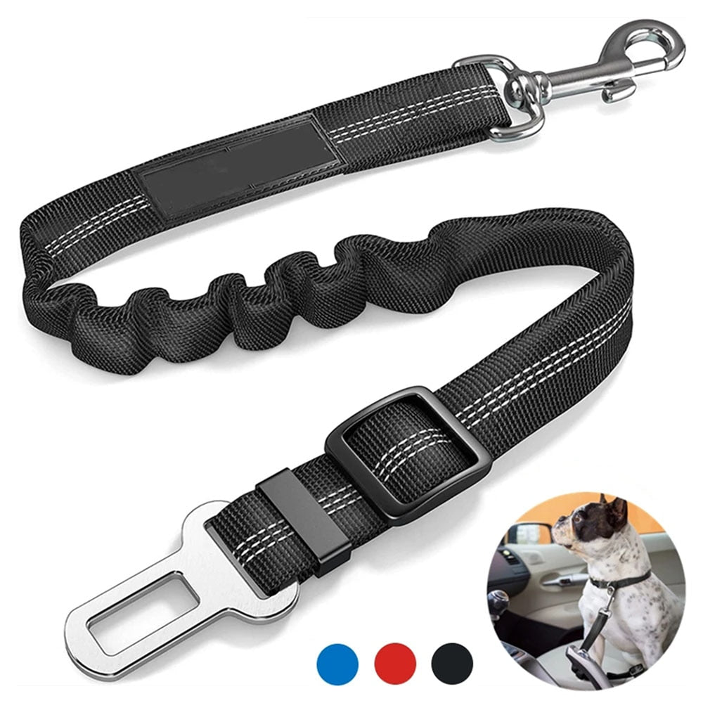 Adjustable Pet Seatbelt Harness With Bungee