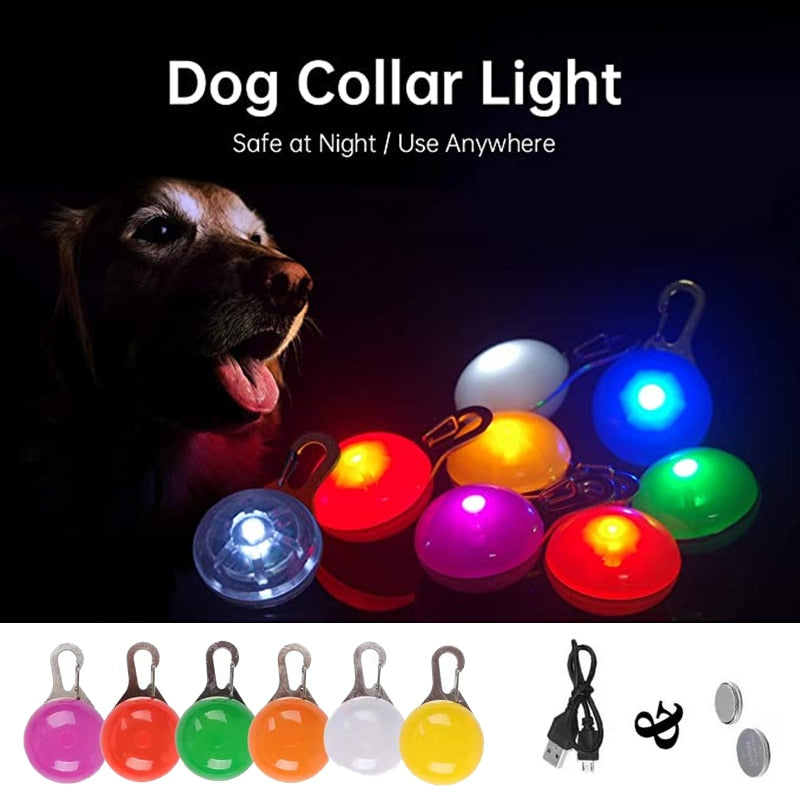 LED Rechargeable Luminous Pet Collar Pendant